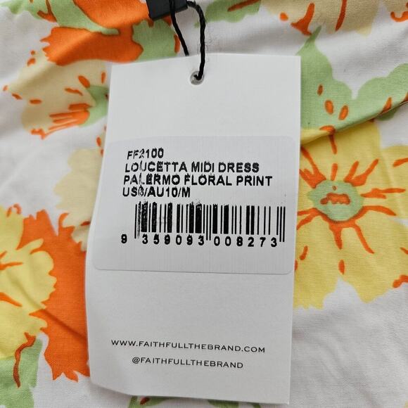Faithfull The Brand Loucetta Midi Dress in Palermo Floral Print Size 6 NWT - Picture 6 of 11
